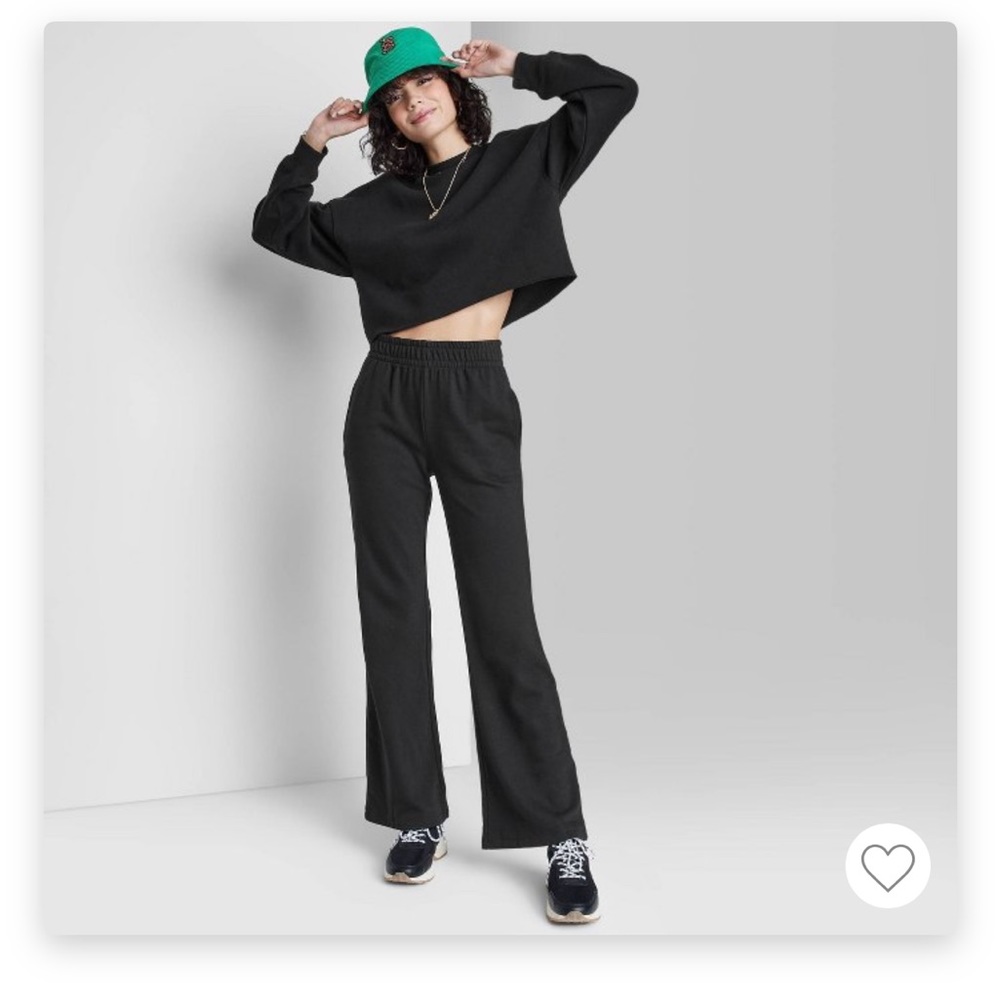 Women’s Target Wide Leg French Terry Sweatpants Size M NWT